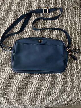Tommy Hilfiger Navy Blue Crossbody with Gold-Tone Hardware